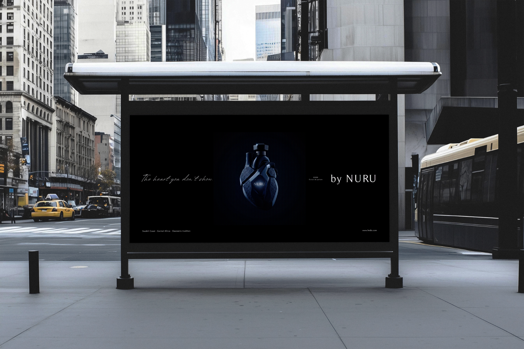 NURU bus stop banner